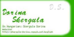 dorina skergula business card